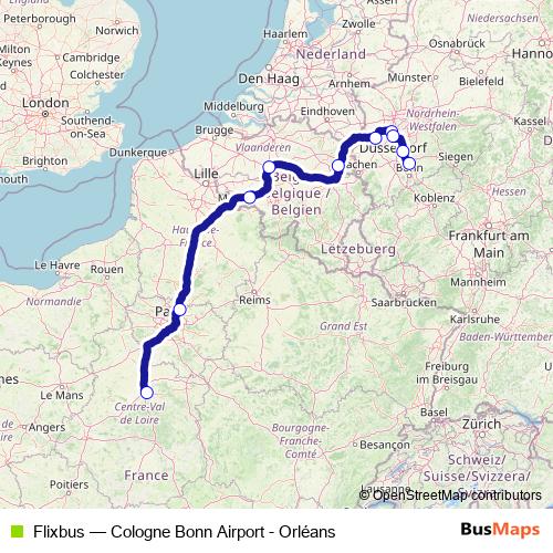 Flixbus bus Line Map