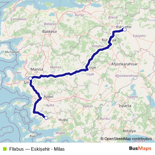 Flixbus bus Line Map