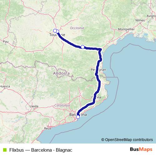 Flixbus bus Line Map