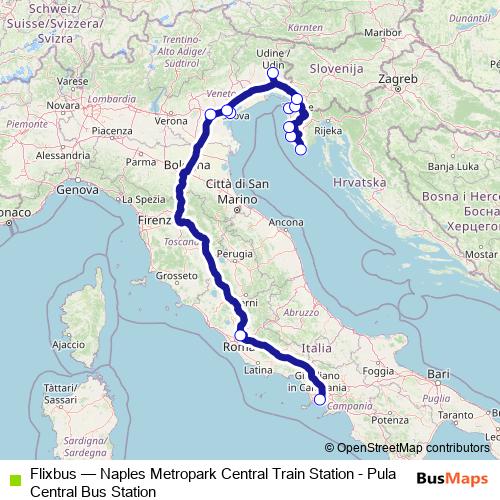 Flixbus bus Line Map