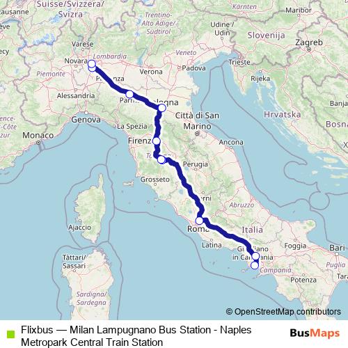 Flixbus bus Line Map