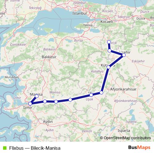 Flixbus bus Line Map