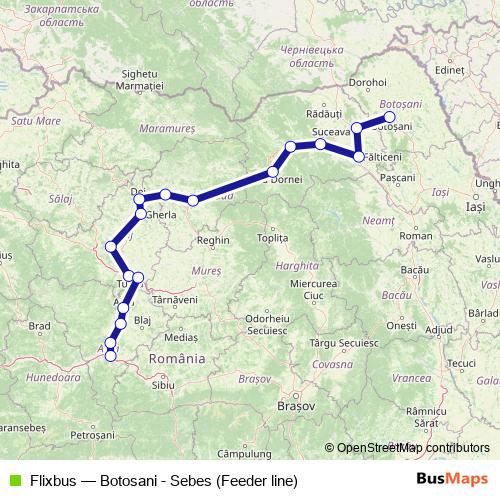 Flixbus bus Line Map