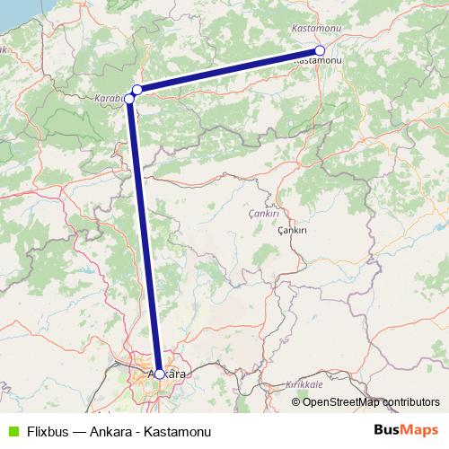 Flixbus bus Line Map