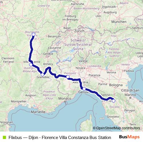 Flixbus bus Line Map