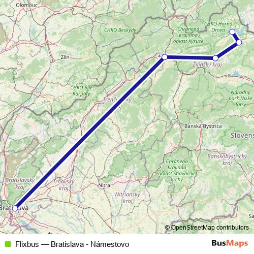 Flixbus bus Line Map