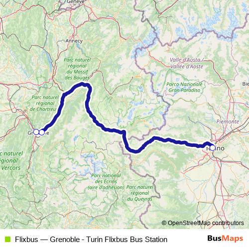 Flixbus bus Line Map