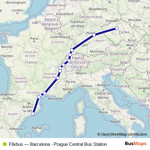 Flixbus bus Line Map