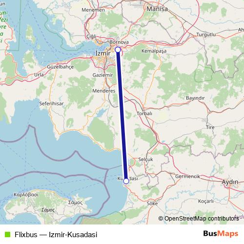 Flixbus bus Line Map