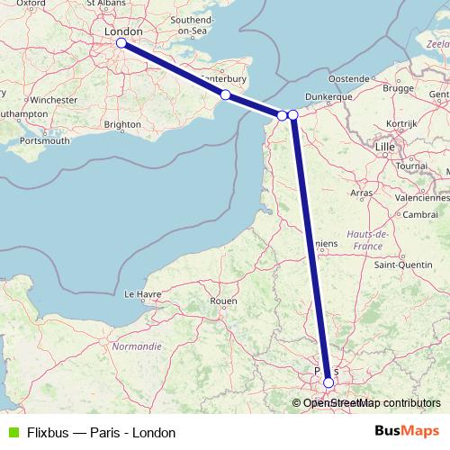 Flixbus bus Line Map
