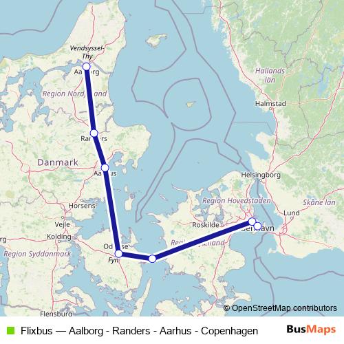 Flixbus bus Line Map