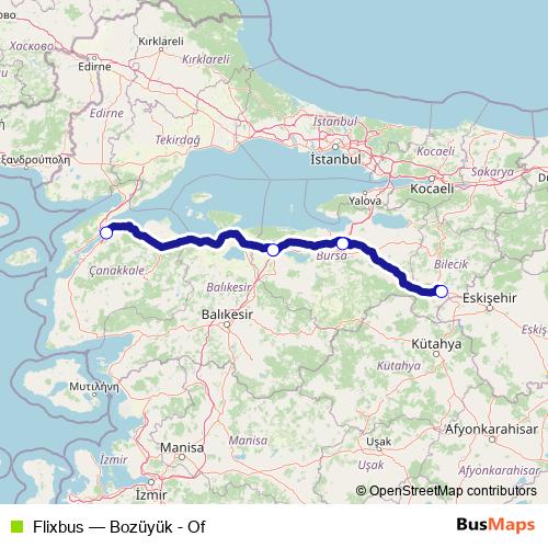 Flixbus bus Line Map