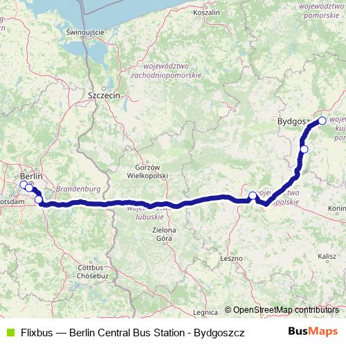 Flixbus bus Line Map