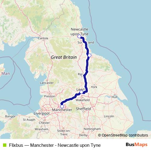 Flixbus bus Line Map