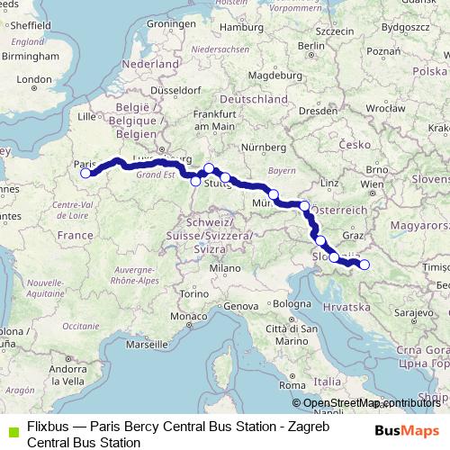 Flixbus bus Line Map