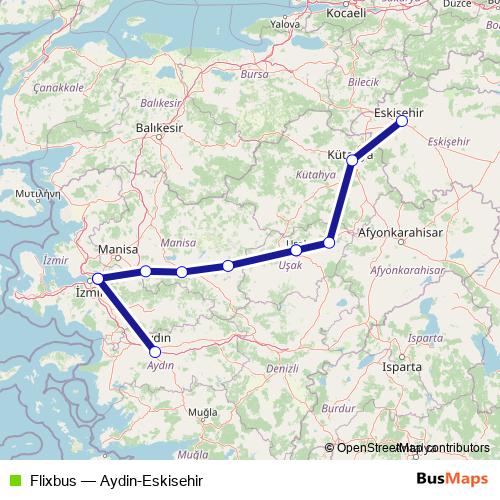 Flixbus bus Line Map
