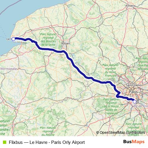 Flixbus bus Line Map