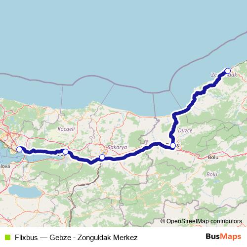 Flixbus bus Line Map