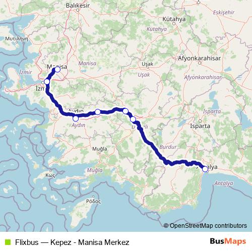 Flixbus bus Line Map