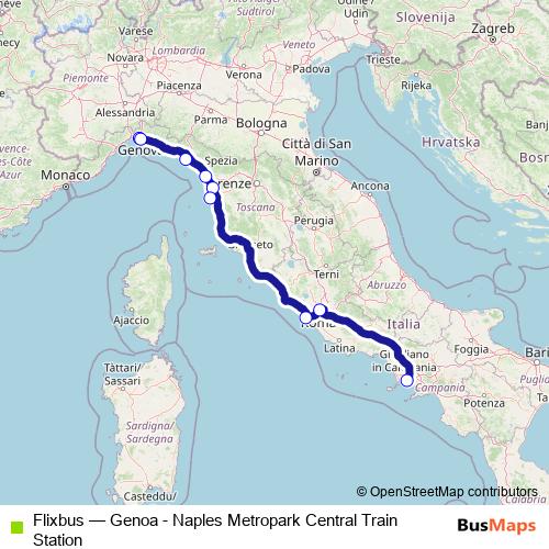 Flixbus bus Line Map