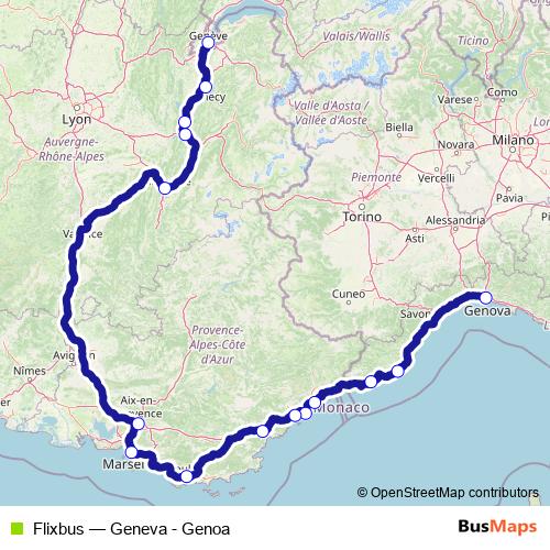 Flixbus bus Line Map