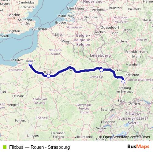 Flixbus bus Line Map