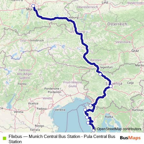 Flixbus bus Line Map