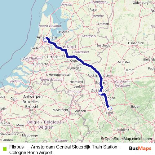 Flixbus bus Line Map
