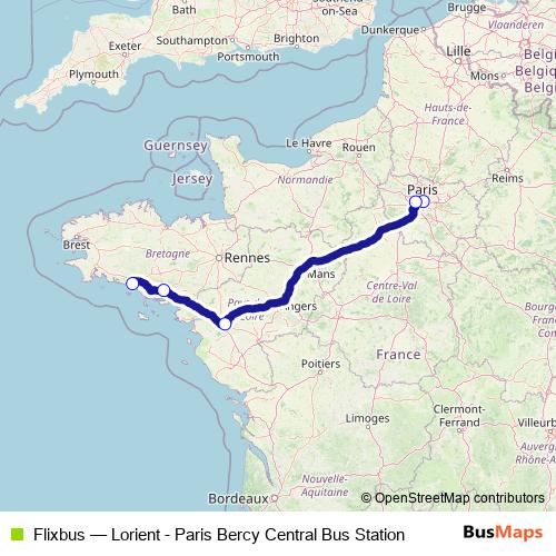 Flixbus bus Line Map