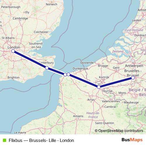 Flixbus bus Line Map