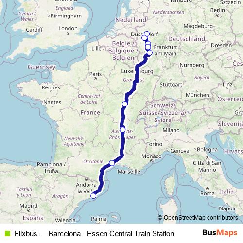 Flixbus bus Line Map