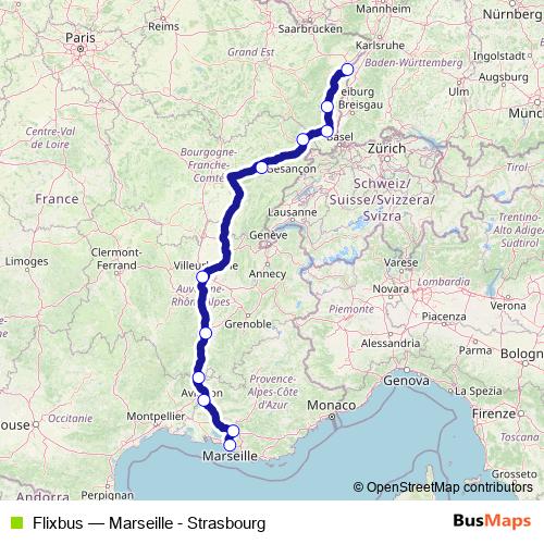 Flixbus bus Line Map