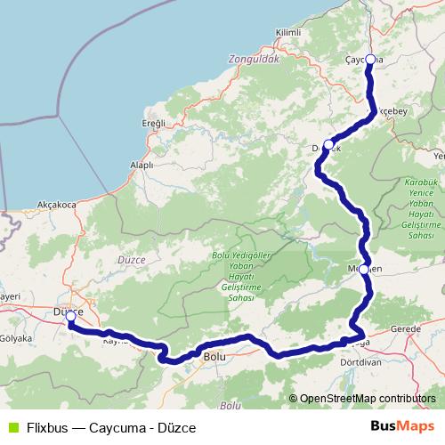 Flixbus bus Line Map