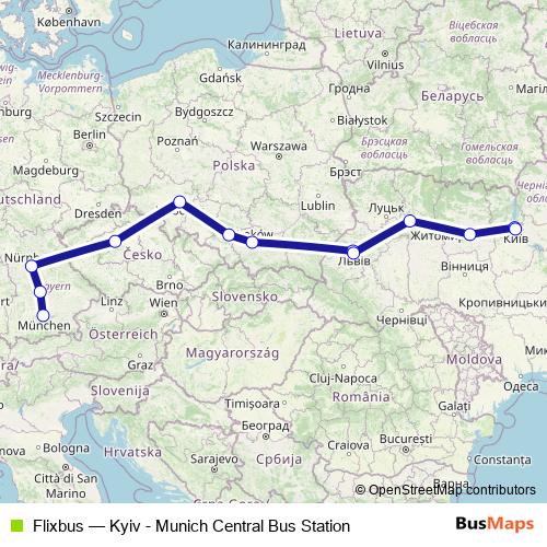 Flixbus bus Line Map