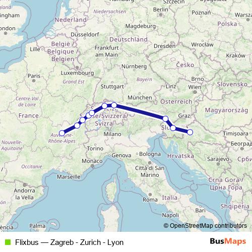 Flixbus bus Line Map