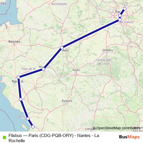 Flixbus bus Line Map