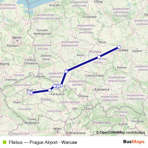 Flixbus bus Line Map