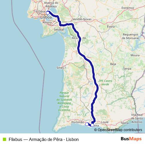 Flixbus bus Line Map