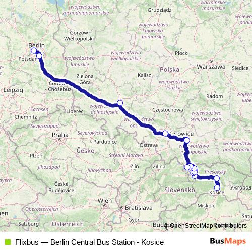 Flixbus bus Line Map