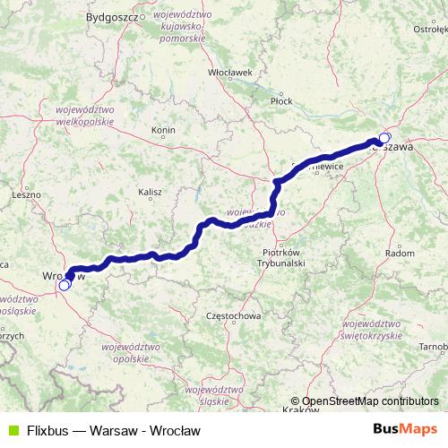 Flixbus bus Line Map