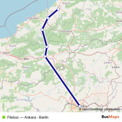 Flixbus bus Line Map