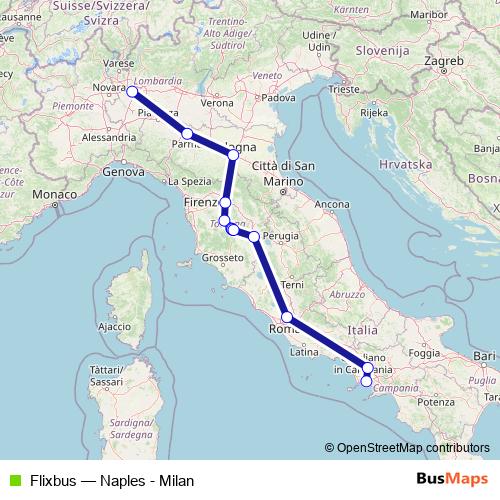 Flixbus bus Line Map