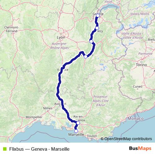 Flixbus bus Line Map