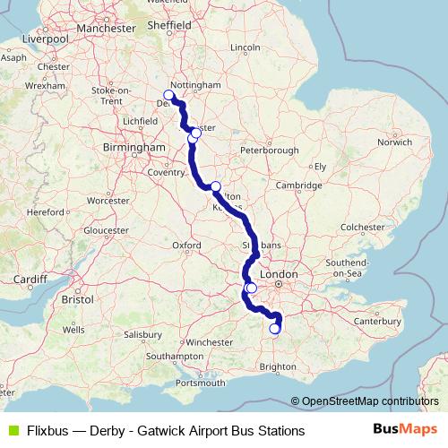 Flixbus bus Line Map