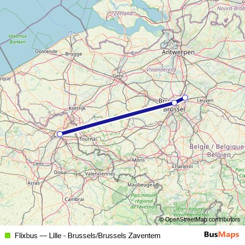 Flixbus bus Line Map