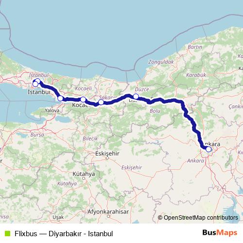 Flixbus bus Line Map