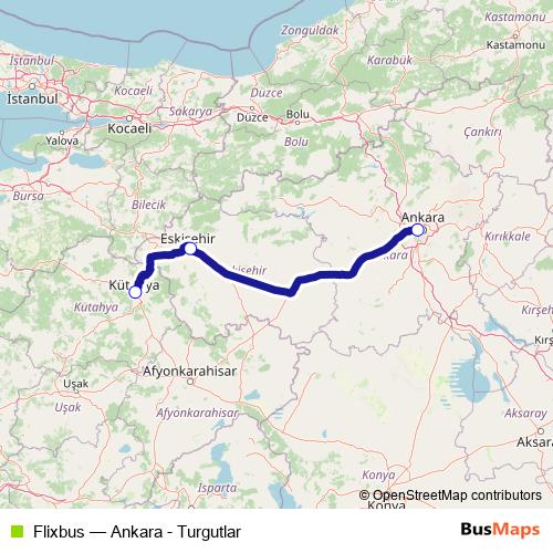 Flixbus bus Line Map