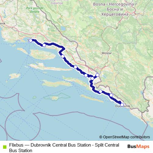 Flixbus bus Line Map