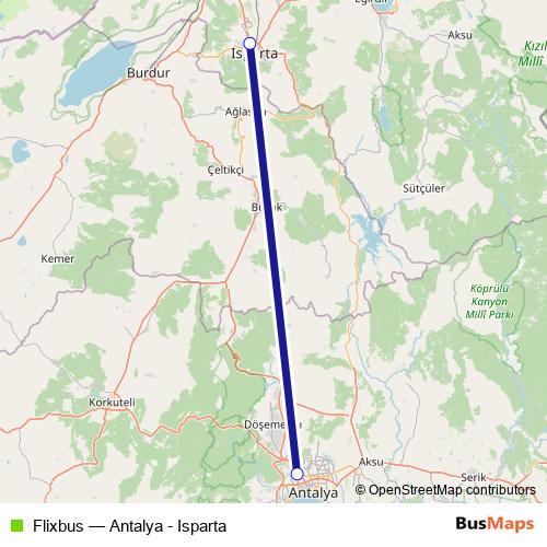 Flixbus bus Line Map