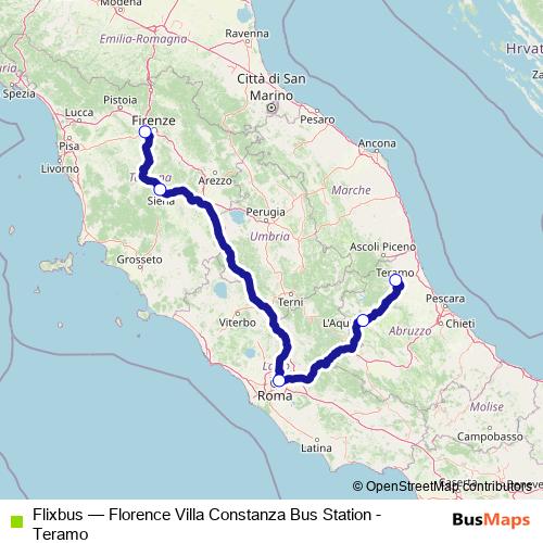Flixbus bus Line Map